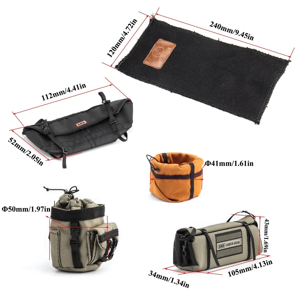 Saco de dormir de simulación decoración para coche sobre orugas RC 1/10 1/18 SCX10 TRX4 TRX4M Foto 2 de 4