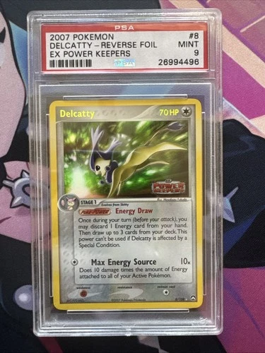Pokemon Delcatty 8/108 Power Keepers Reverse Holo PSA 9 MINT REV STAMP