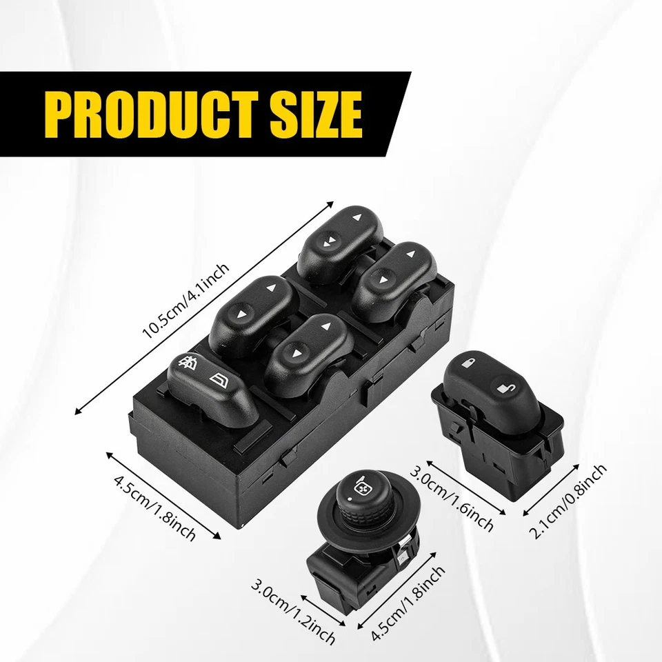 Interruptor de bloqueo de puerta de espejo de ventana Master Power lado del conductor para Ford F-150 2004-2008 Foto 4 de 4