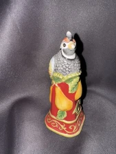 Fitz & Floyd Partridge Ceramic Christmas Dinner Bell Pear Great Condition