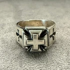King Baby Studio 3D Cross Ring  925 Silver Size 11 USA Vintage  *Rare Version*
