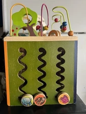 B. toys Zany Zoo Wooden Activity Cube USED