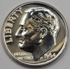 1964 Gem Proof Roosevelt Dime 90% Silver
