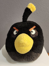 2010 Angry Birds Bomb Plush Toy 7" Black No Sound Stuffed Animal Commonwealth