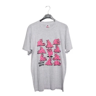 Camiseta Fruit of the Loom Talla M Vintage Gris Regular Cuello Redondo - Imagen 1 de 4