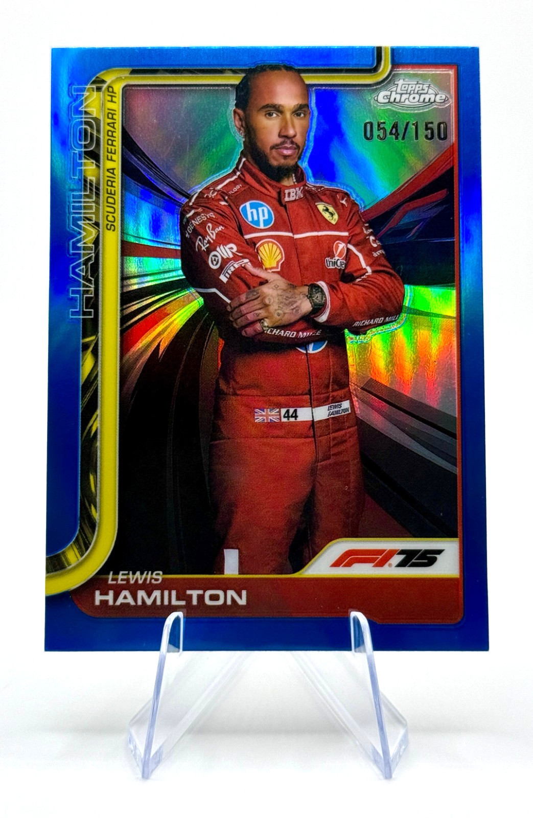 2025 Topps Chrome Formula 1 F1 Lewis Hamilton #4 Blue /150