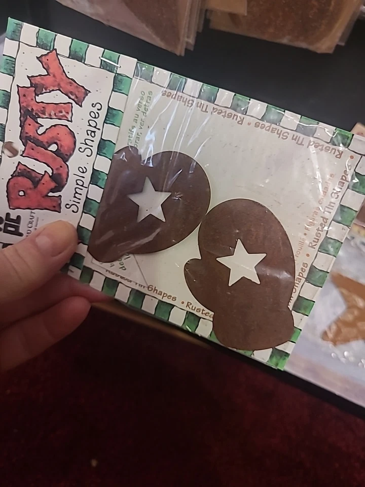 Gran Lote Artesanías Primitivas Óxido Tin-Tiques Copos de Nieve Adornos de Navidad Más Foto 2 de 4