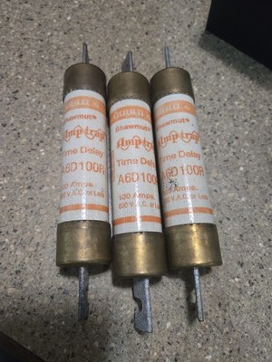 (lot of 3) A6D100R Gould 100 Amp Fuse Class RK1 600v