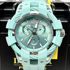 NEW Invicta Men's 50mm BOLT SHOCK Chronograph Turquoise Tone 100m Watch (47840)