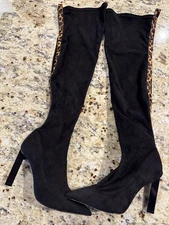 Schutz Women’s Benine Up Over the Knee Boots Black Size 5.5B