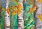 Original ACEO Watercolor Painting, Aspen Trees By Sharon Foster — photo 3