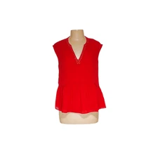 Max Studio Red Chiffon Blouse - Size S