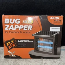 Solar Bug Zapper Outdoor & Indoor Mosquito Insect Solar / USB Powered 4500V NEW
