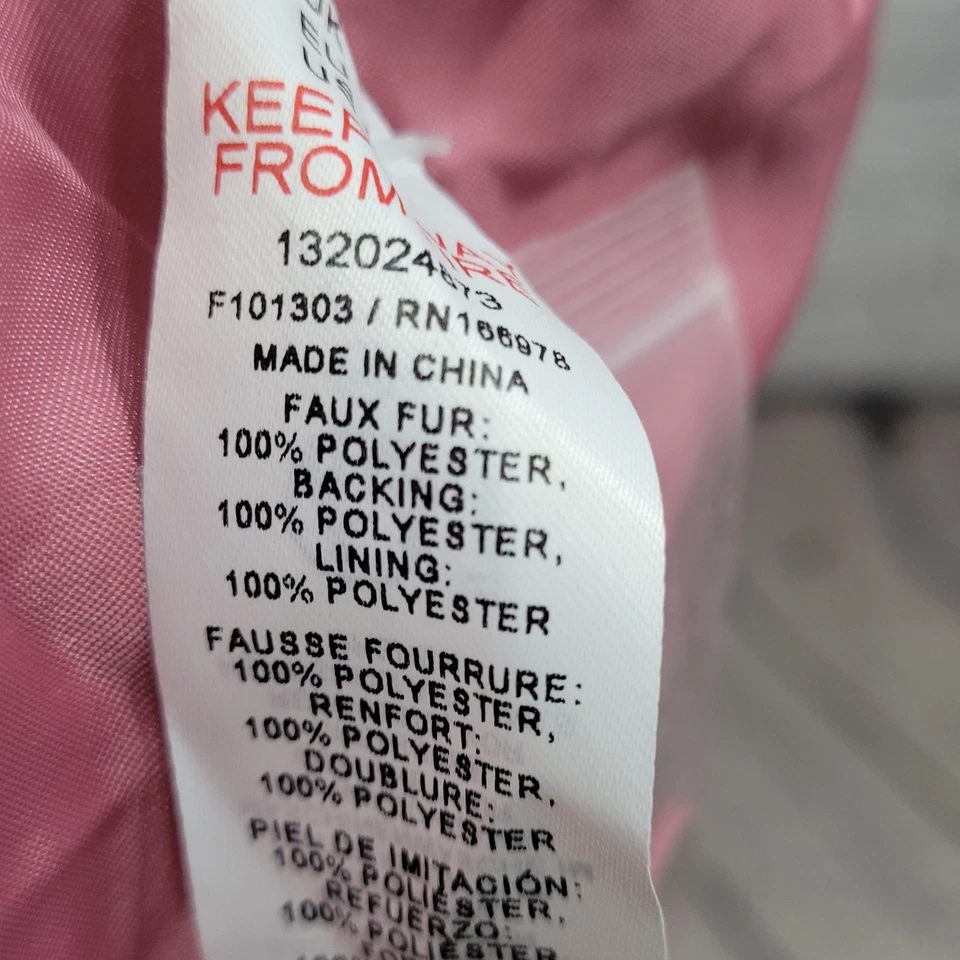 Abrigo largo con bolsillos forrados cierre a presión de piel sintética rosa de lujo talla 14 de ASOS Foto 4 de 4