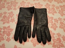 U.S. Army 50 Polyester/50 Wool Liner Black Leather Gloves Size 4 New