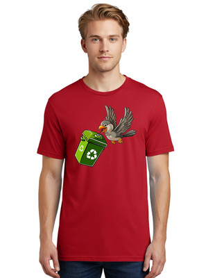 Recycling-Bin-1 Mens Graphic Tee, 100% Cotton, Casual Summer Wear