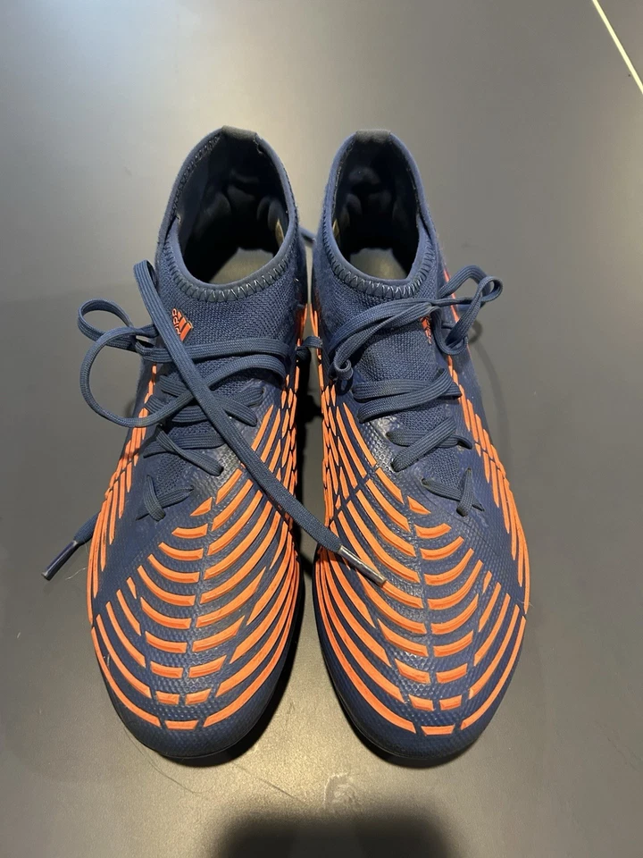 Adidas Predator Edge.3 FxG Jr Soccer Cleats Kids Size 7 Youth Blue Boots Knit - Image 2 of 3