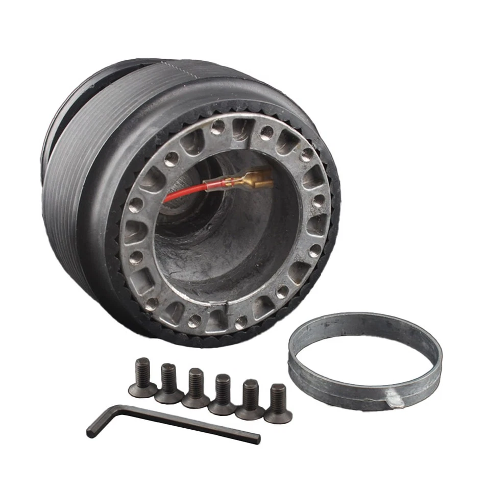 Black Boss Kit Steering Wheel Hub Adapter For Honda Civic del Sol Integra Prelud - Image 3 of 4