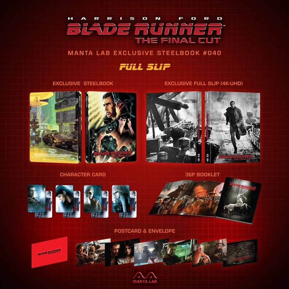 BLADE RUNNER MANTA LAB 4K UHD BLURAY STEELBOOK ONE-CLICK BOXSET *NEW & SEALED* - Image 3 of 4