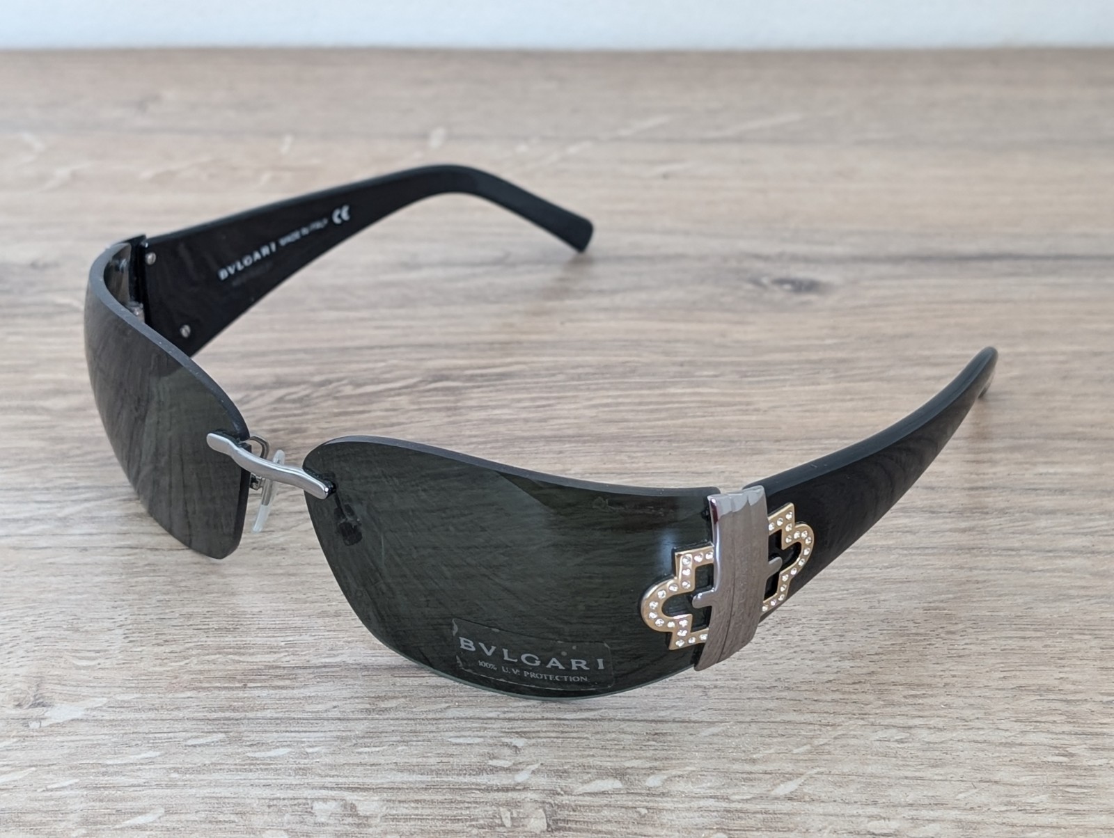 BVLGARI 655-B Rimless Sunglasses Made in Italy - NOS - RARE
