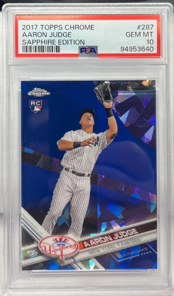 Aaron Judge 2017 Topps Chrome Sapphire Edition RC #287 - PSA