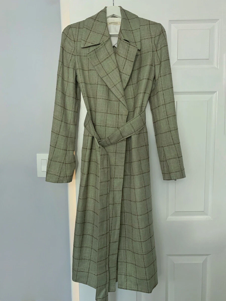 Designer plaid coat cheap