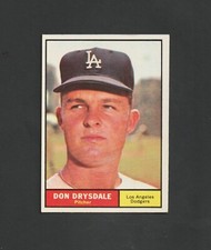 1961 Topps Don Drysdale #260 ~~ LA Dodgers HOF ~~ Beautiful Card!