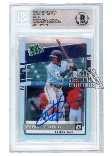 Wander Franco 2020 Panini Donruss Optic Rated Prospect Holo Auto Card #RP-1 BAS