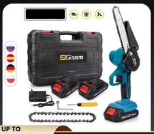 6in Chain Saw Cordless Electric Saw Handheld Wood Cutting Power Tool 18V Battery