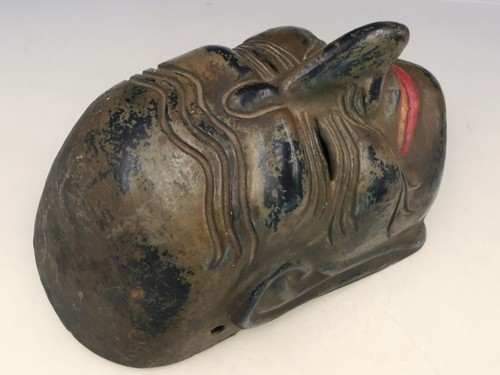 Japanese Vintage Noh Mask OKINA Old man Kagura mask ONI HANNYA mask - Picture 6 of 23