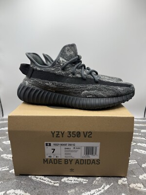 ID4811 adidas Yeezy Boost 350 V2 MX Dark Salt Grey Black Marble Men's Size 7