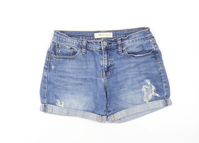 Gap Damen Mom Shorts blau Baumwollmischung Größe W25 - Used-Look