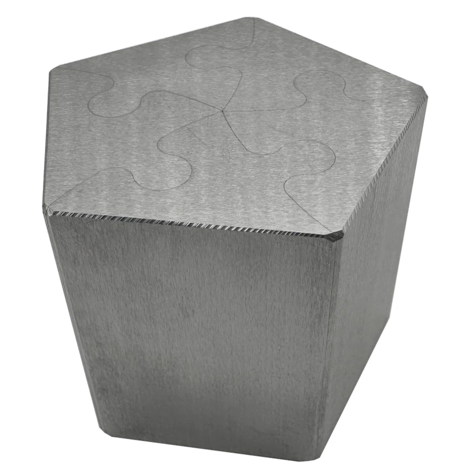 Пентагонская головоломка из 5 предметов — безделушка из нержавеющей стали с нулевой терпимостью EDM - Изображение 3 из 4