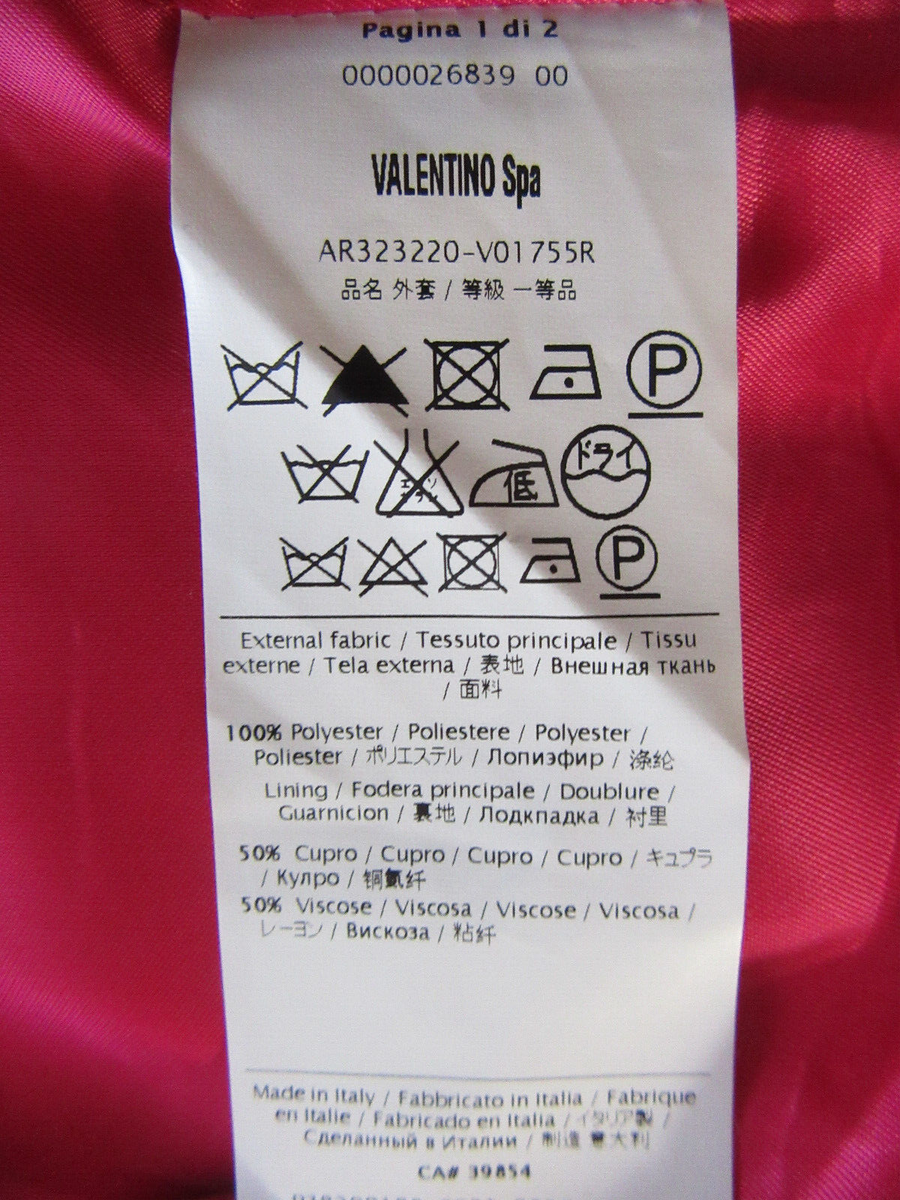 NWT RED VALENTINO Single-Breasted Mid Length Blazer in Pink, Size