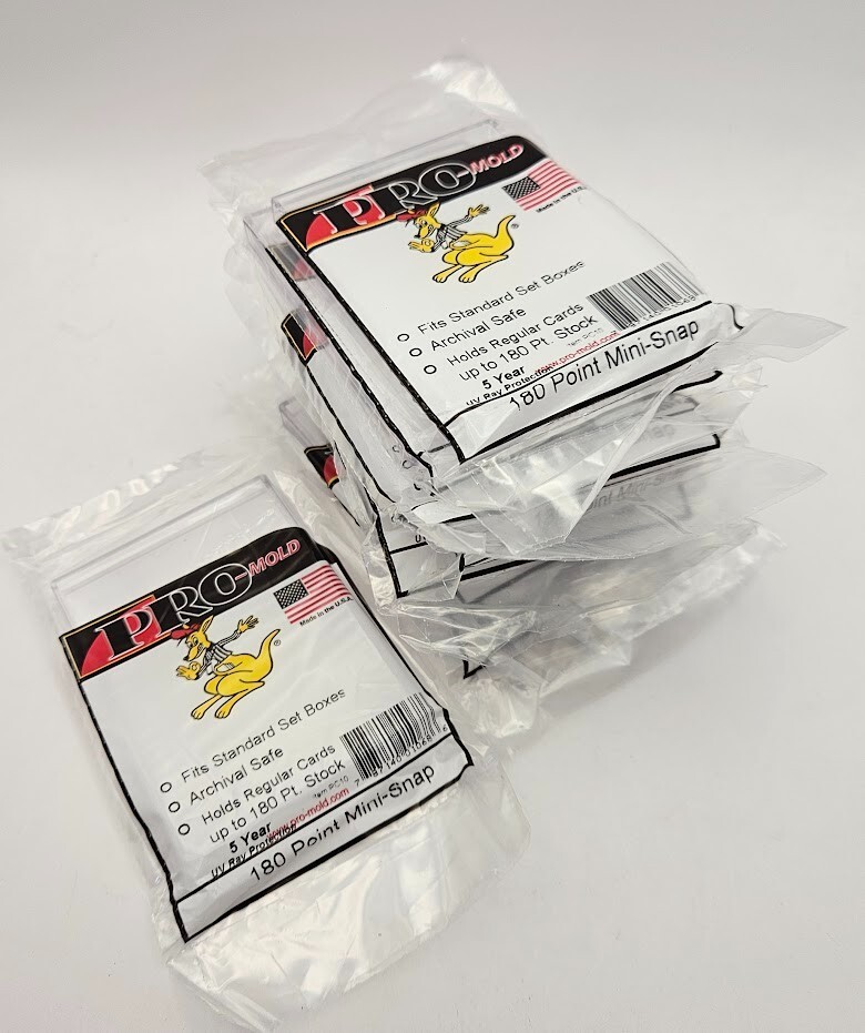 Pro-Mold Super Thick Mini Snap Card Holders - Pack Of 3, 180pt, UV Protected, Made In USA