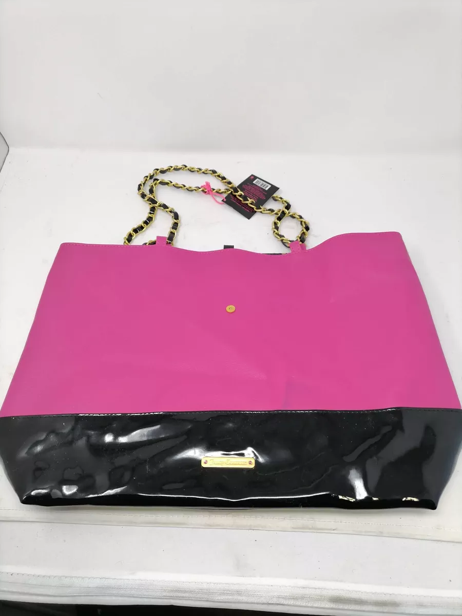 NEW Juicy Couture Hot Neon Pink Shoulder Tote Purse Bag