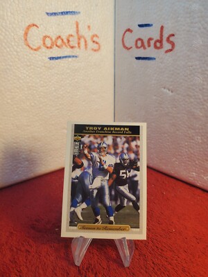 *1996 Upper Deck SEASON TO REMEMBER Troy Aikman #53 Dallas Cowboys HOF 