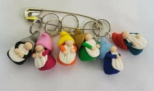 Stitch Markers Gonk Gnome for Knit or Crochet set of 6 