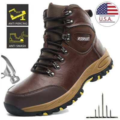 New Mens Steel Toe Work Boots Safety Shoes Non Slip Botas De Trabajo Para  Hombre