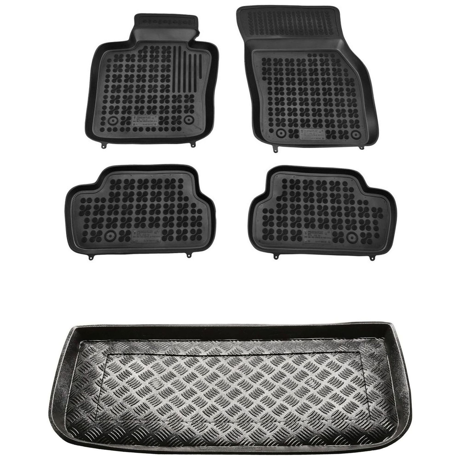 Jeu de tapis de sol et tapis de coffre PE haut de gamme ajusté pour citadine Mini ONE