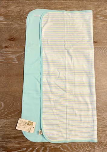 George Baby Reversible 100% Organic cotton blanket-unisex-double Sided Blue NWT - Picture 5 of 9