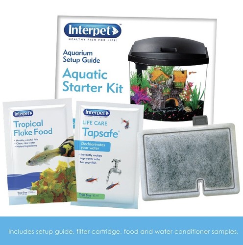 2.5 GalAquatic Starter Kit Fish Tank Aquarium Clear Acrylic Home Office Display - Picture 5 of 7