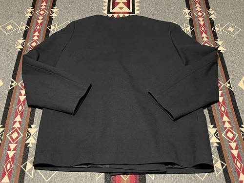 Balmain Blazer Sz 22 Navy Sailor Double Breasted Cotton Woven Vtg T9 - Picture 2 of 8