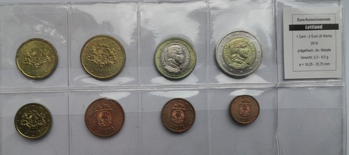 EURO Kursmünzensatz Lettland 2014 - unz - - Bild 3 von 6