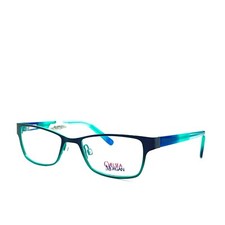 Chelsea Morgan CMM 8003 Black Blue Rectangular Kids Eyeglasses 48[]17 130 mm