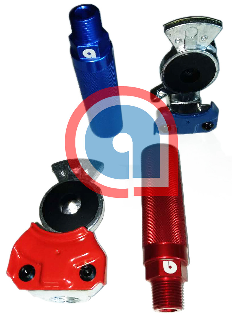 Coiled Air Line Hose Kit With Glad Hands & Aluminum Handles 15ft