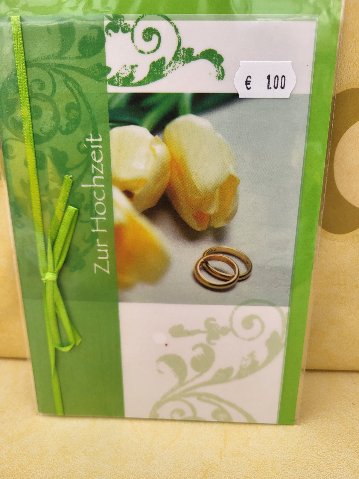 Glückwunschkarte Karte zur Hochzeit mit Umschlag neu