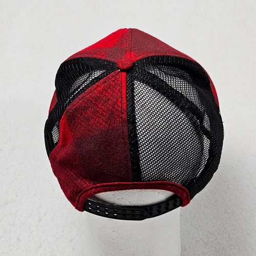 Volcom Hat Red Buffalo Plaid Skater Cap Punk 90s Y2k Wool Polyester Blend - Picture 3 of 7