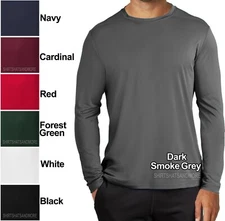 Mens Long Sleeve UPF 50 Fishing T-Shirt UV Boat Moisture Wicking XS-XL 2X 3X 4X