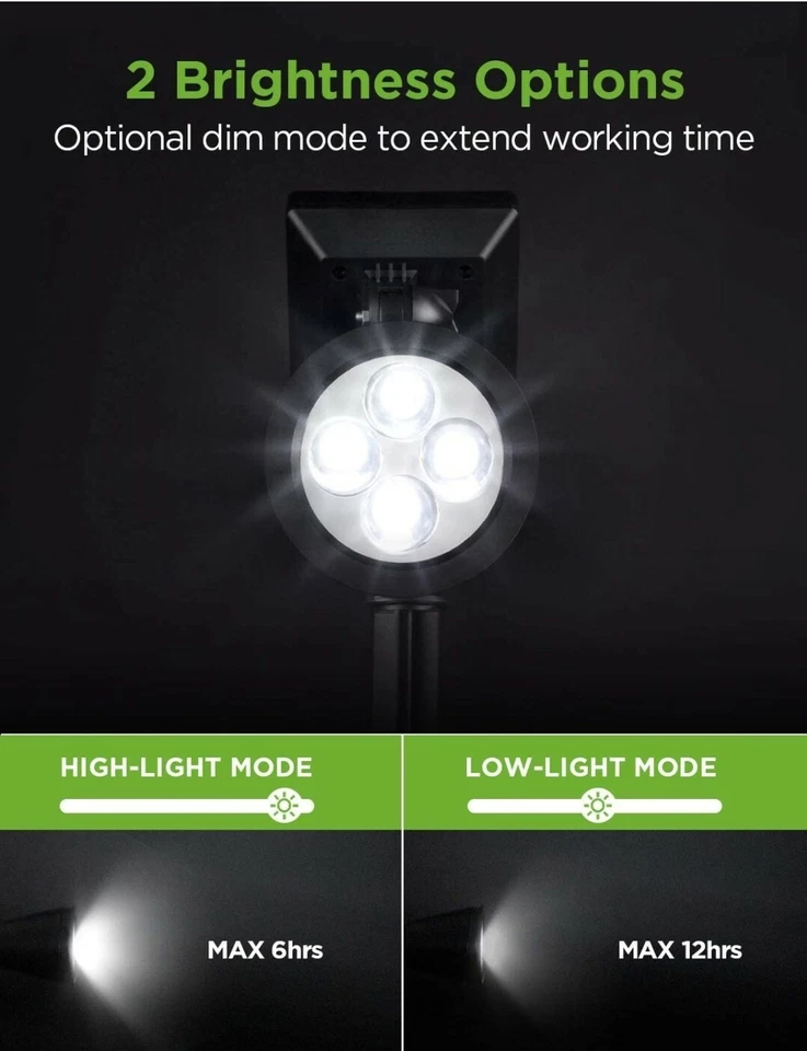 InnoGear Luces solares 2 en 1, impermeables, para exteriores, paisajismo, ilumin Foto 3 de 4